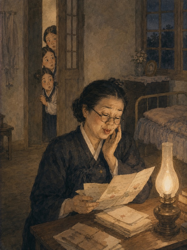 B사감과 러브레터 고전 삽화