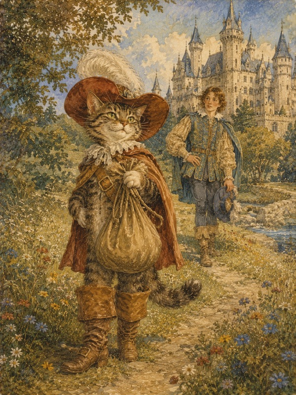장화 신은 고양이 고전 삽화