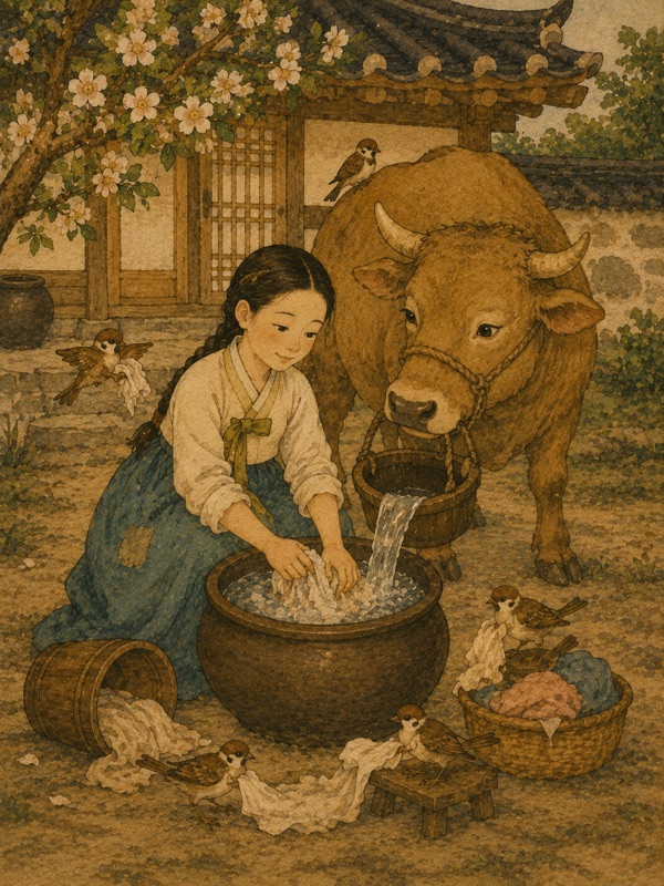 콩쥐팥쥐 고전 삽화